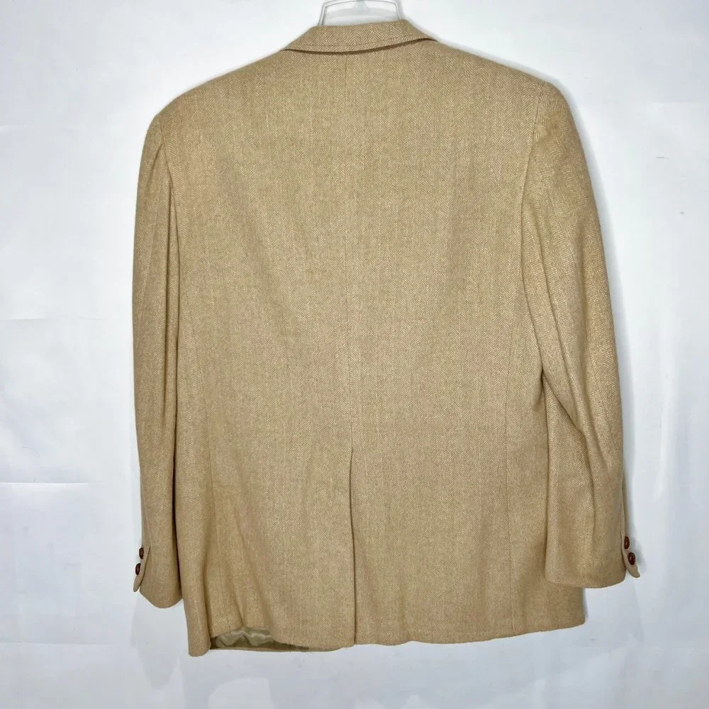 JOS A BANK Men’s Blazer sz 42R Jacket 100% CASHMERE Camel Brown Sport Coat Class